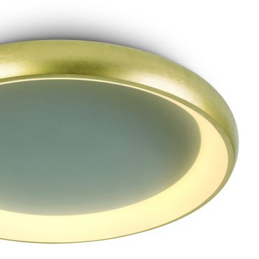 ONE Light LED Dekorativ - Deckenleuchte - Ø 61 x 8,5 cm - 50W LED inkl. - gebürstetes Gold
