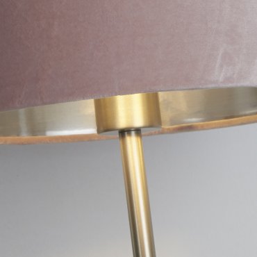 Searchlight Finn - tischleuchte mit usb-anschluss - Ø 28 x 54 cm - nickel satiniert, silber und rosa