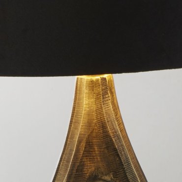 Searchlight Bucklow - Tischleuchte - Ø 40 x 46 cm - schwarz, antikes Messing und Gold