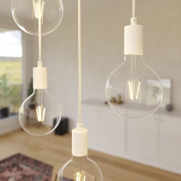 Creative Cables - Hängeleuchte 7L - 67,5 x 130 cm - weiß
