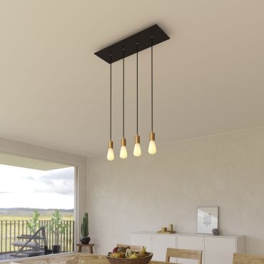 Creative Cables - Hängeleuchte 4L - 67,5 x 120 cm - schwarz