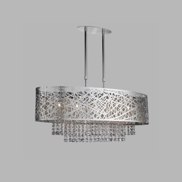 Searchlight Mica - Hängeleuchte - 81 x 30 x 71 cm - Chrom