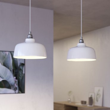 Creative Cables Coppa - Pendelleuchte 2L - 67,5 x 120 cm - weiß