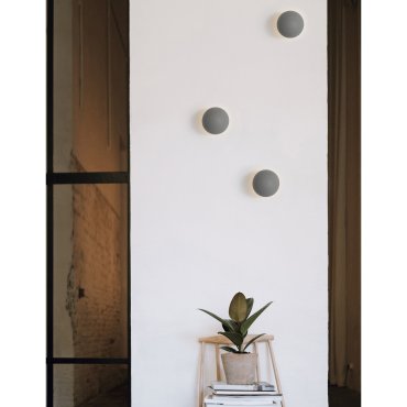 Nova Luce Netune - Wandleuchte - 11 x 9,6 x 11 cm - 6W LED inkl. - grau und weiß