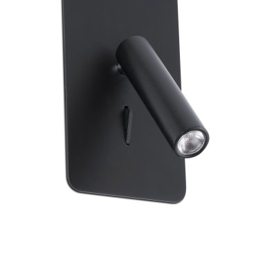 Faro Suau - eingelassene Wandleuchte mit Schalter - 9,5 x 17 cm - 3W LED inklusive - matt schwarz