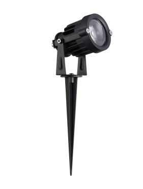 Nova Luce Quick – Bodenspot auf Spike - Ø 6,5 x 11 cm - 7W LED inkl. - IP65 - Sand schwarz