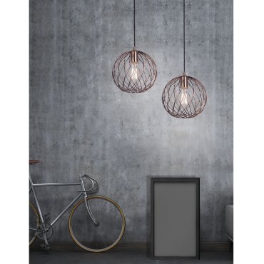 Nova Luce Eriberto - Hängeleuchte - Ø 25 x 150 cm - Rost Kupfer