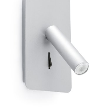Faro Suau - Wandleuchte mit Schalter - 9,5 x 14 x 17 cm - 3W LED inkl. - silber