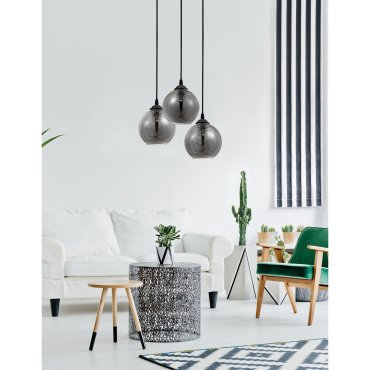 Nova Luce Adelina - Pendelleuchte - Ø 30 x 120 cm - Rauchglas