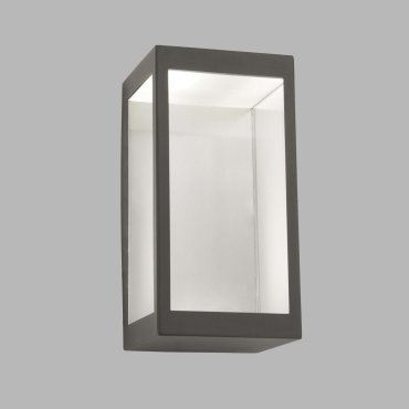 Searchlight Box - Außenwandleuchte - 12 x 22 cm - 10W LED inkl - IP44 - dunkelgrau