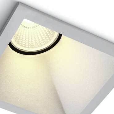 ONE Light 8W Asymmetric Range - Einbaustrahler - 82 x 82 mm, 73 x 73 mm Einbaumaß - inkl. 8W LED - weiß