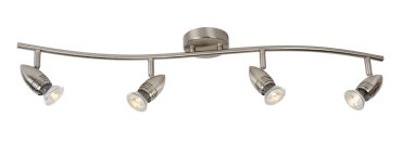 Lucide Caro 4 - Aufbaustrahler - 78 x 9 x 13 cm - 4 x 5W LED inkl. - Chrom satiniert