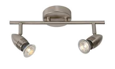 Lucide Caron 2 - Aufbaustrahler - 32 x 9 x 13 cm - 2 x 5W LED inkl. - Chrom satiniert