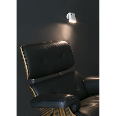Faro Aurea - Wandleuchte mit Schalter - 12 x 7 x 9,5 cm - 8W LED inkl. - matt weiß