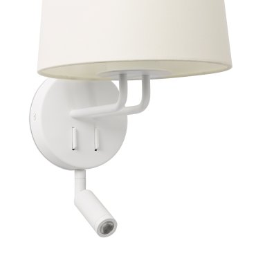 Faro Montreal - Wandleuchte mit Schalter - 21,5 x 19 x 39 cm - 3W LED inkl. - matt weiß