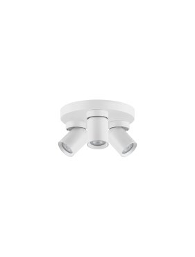 Nova Luce Amecy - Aufbaustrahler 3L - Ø 22 x 12,5 cm - Sand Weiß