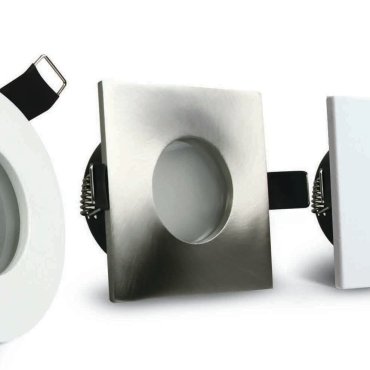 ONE Light Bathroom Range - Einbaustrahler - 85 x 85 mm, Ø 70 mm Einbaumaß - IP44 - Chrom gebürstet