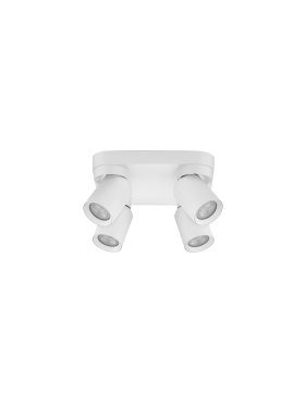 Nova Luce Amecy - Aufbaustrahler 4L - 22 x 12,5 x 22 cm - Sand Weiß
