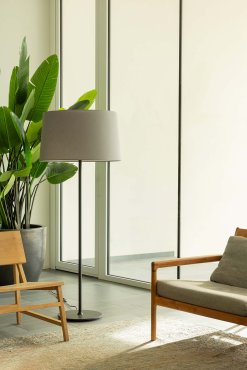 Faro Windsor – stehlampe – Ø 64 x 160 x 37,5 cm – mattschwarz und grau