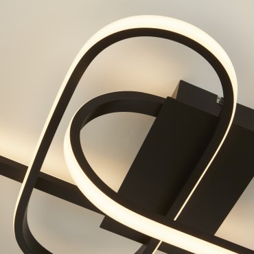 Searchlight Clip - Deckenleuchte - 65 x 18 cm - 37W LED inkl - schwarz und opal