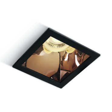 ONE Light Chill Out - Einbaustrahler - 84 x 84 mm, 76 x 76 mm Einbaumaß - Schwarz und Kupfer