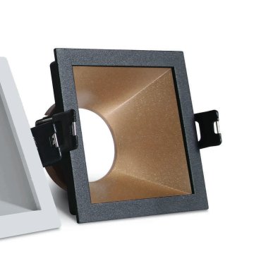 ONE Light Chill Out - Einbaustrahler - 84 x 84 mm, 76 x 76 mm Einbaumaß - Schwarz und Messing