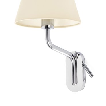 Faro Eterna Left - Wandleuchte - 21,5 x 20 x 16 cm - 1W LED inkl. - beige und chrom