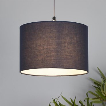 Lampschirm Searchlight Clyde Drum - Ø 30 x 20 cm - marineblau