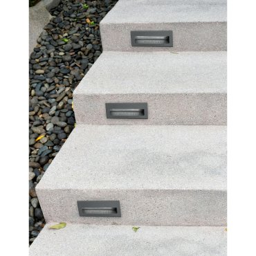 Nova Luce Krypton - Wandeinbauleuchte - 13,5 x 8 x 5,5 cm - 3W LED inkl - IP54 - dunkelgrau