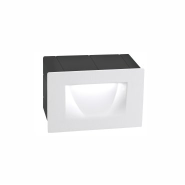 Nova Luce Krypton - Wandeinbauleuchte - 11 x 6 x 7 cm - 3W LED inkl. - IP54 - weiß