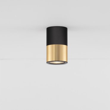 Nova Luce Picto - Aufbaustrahler - Ø 6 x 10 cm - schwarz und gold