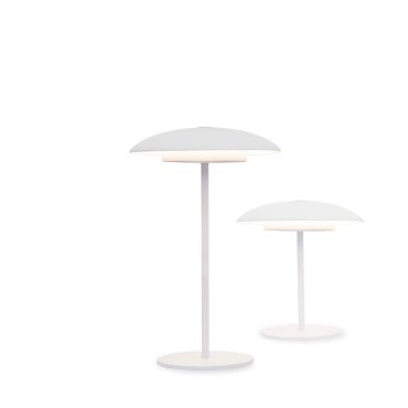 New Garden Sardinia 30 - wiederaufladbare Tischleuchte - Ø 15 x 16 cm / Ø 15 x 28 cm - 3.5W dimmbare LED inkl. - IP44 - weiß