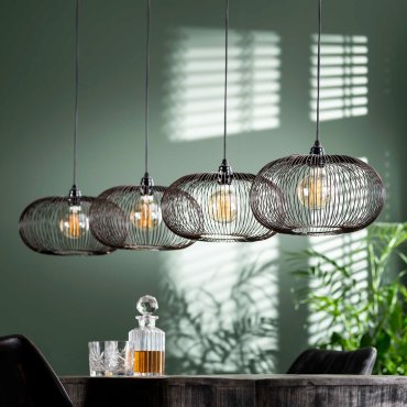 Vico Disk Wire - Pendelleuchte - 170 x 35 x 150 cm - Schwarz Nickel