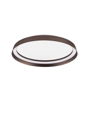 Nova Luce Ormi - Deckenleuchte - Ø 45 x 7 cm - 38W dimmbar LED inkl. - gebürstetes Kaffeebraun