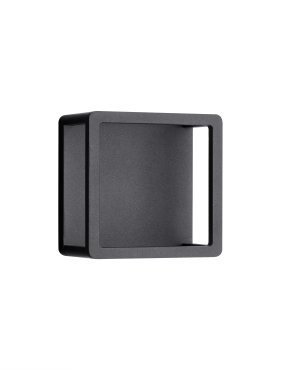 Nova Luce Misti - Außenwandleuchte - 18 x 18 x 13 cm - 9W LED inkl. - IP65 - dunkel anthrazit