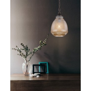 Nova Luce Toulon - Pendelleuchte - Ø 27 x 120 cm - bernsteinfarben