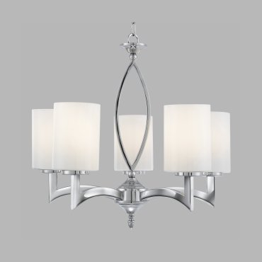 Searchlight Gina - Kronleuchter - Ø 48 x 100 - Chrom und Weiß