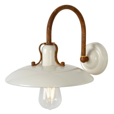 Lucide Romer - Wandleuchte - 24 x 32 x 21 cm - Creme, Rost