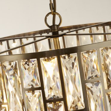Searchlight Bijou - Hängeleuchte - Ø 44 x 150 cm - Messing antik und champagner
