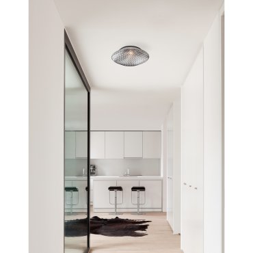 Nova Luce Sens - Deckenleuchte für Badezimmer - Ø 25 x 11 cm - IP44 - grau und schwarz
