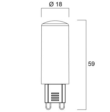 Sylvania Toledo - Ø 2 x 5,8 cm - G9 - 3,2 W dimmbare LED inkl. - 2700K