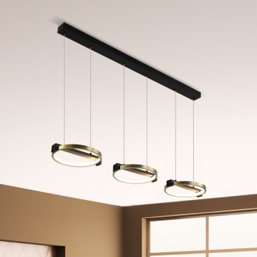 Searchlight Aerial - Pendelleuchte - 106 x 150 cm - 35W dimmbare LED inkl - schwarz und gold