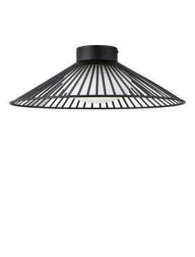 Nova Luce Brume - Deckenleuchte - Ø 50 x 15 cm - 15W LED inkl. - matt schwarz