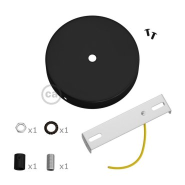 Creative Cables - Deckenrosette - Ø 12 x 2,5 cm - schwarz