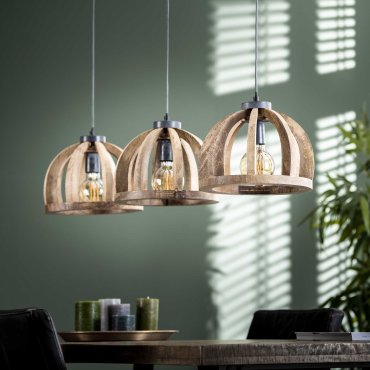 Vico Wooden Bars - Hängeleuchte - 30 x 120 x 150 cm - Mangoholz