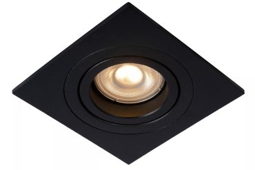 Lucide Tube Square - Einbaustrahler - Ø 90 mm, 79 mm Einbaumaß - schwarz