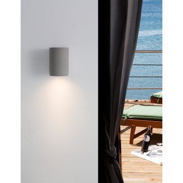 Nova Luce Lido - Außenwandleuchte - 8,6 x 10 x 12 cm - IP65 - grau