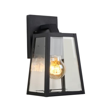 Lucide Matslot - Außenwandleuchte - 14 x 13 x 24 cm - IP23 - schwarz