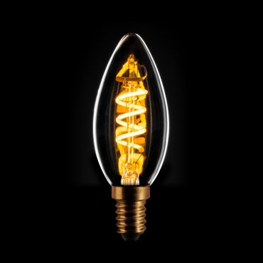 ETH Candle Spiral LED Filament - E14 - 3 Stufen dimmbar - 5W - 2200K - transparent