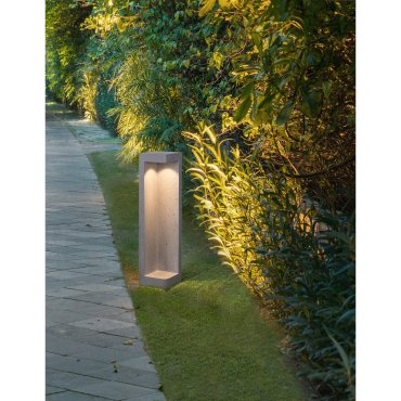 Nova Luce Grante - Gartenleuchte - 12 x 12 x 53 cm - 5W LED inkl. - IP65 - grau